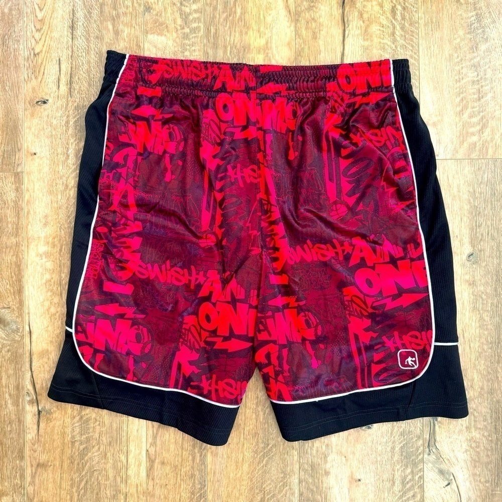 And1 Y2K Graffiti Print Basketball Athletic Shorts